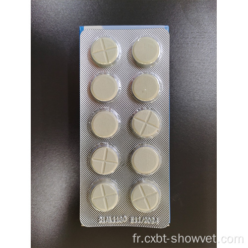 200 mg de fenbendazole + comprimés de praziquantel 50 mg